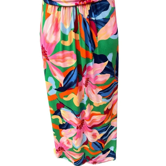 Pappagallo Resort Wear Maxi Dress, Size XS Vacation Hawaiian Sleeveless - Picture 9 of 12
